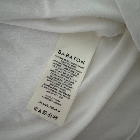 Aritzia Babaton Vince Mockneck Tee (S) in White - Picture 4 of 4